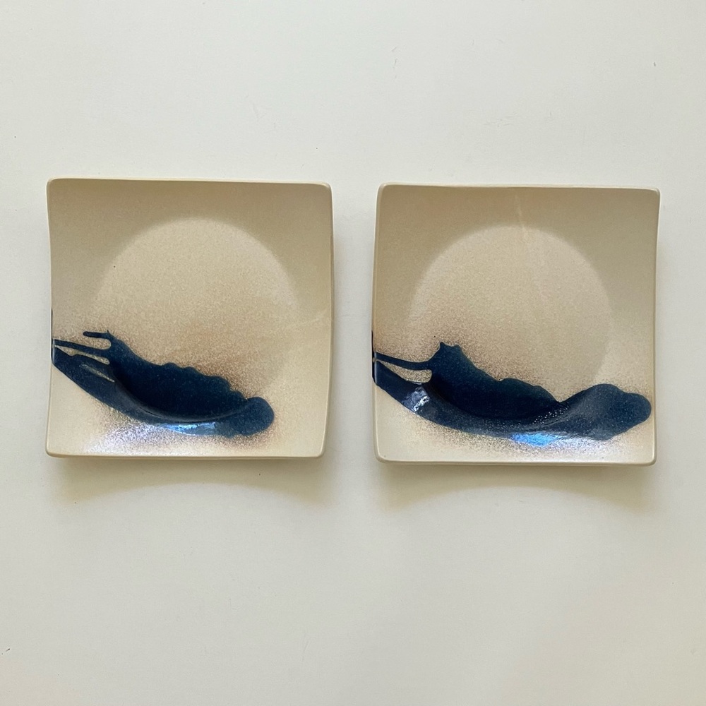WabiSabi Collection by Muirfield. Tochi Square Dinner Plates. Vintage.